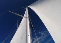 sailing yacht sailing sailboat yacht blue sky white sails genoa mainsail rigging mast shrouds spreaders